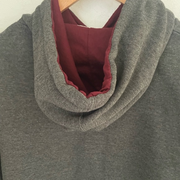 Zone One Hoodie Gray London England Flag women’s size Large pullover cozy - Picture 4 of 7